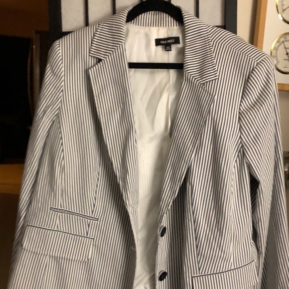Nine West Jackets & Blazers - Stripped Blazer